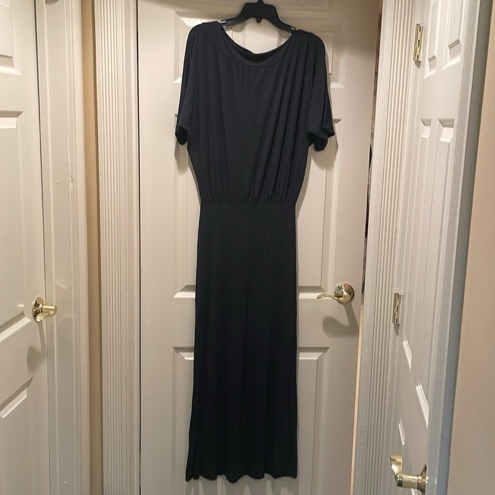 NWOT GO COUTURE navy maxi dress size S